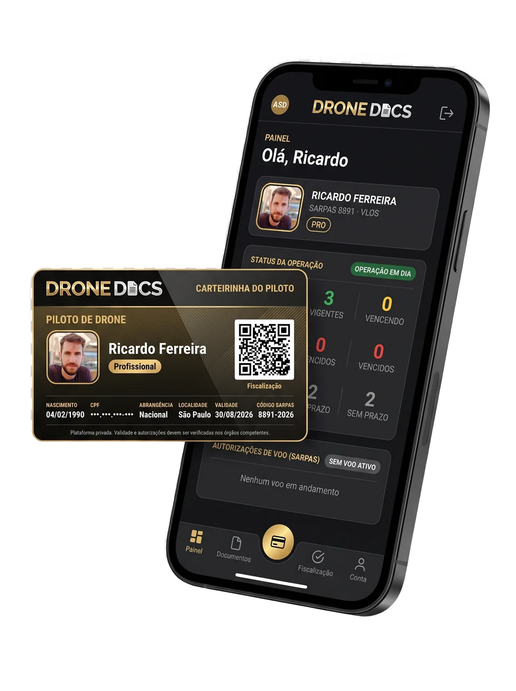 App DroneDocs e carteirinha digital do piloto de drone
